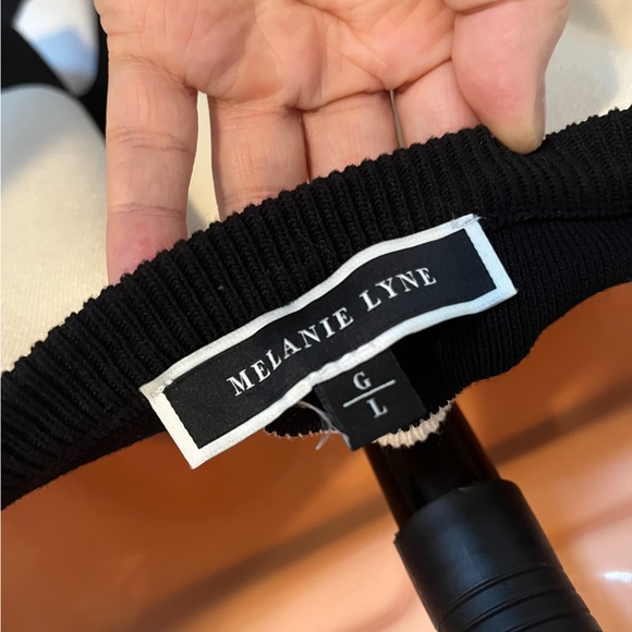 Melanie Lynn Black and White Striped Sweater Size Large. - Picture 3 of 7